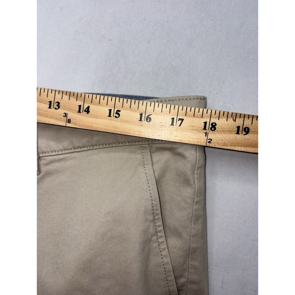 LL Bean Mens Size 36x30 Pants Khaki Tan Flat Front Natural Fit Cotton Stretch - Picture 9 of 12